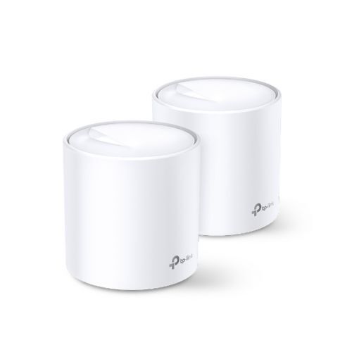 DECO X20(2-pack) Точка доступа TP-Link AX1800 Whole Home Mesh Wi-Fi System, Wi-Fi 6, 1201Mbps(2 streams) at 5GHz and 574Mbps (2 streams) at 2.4GHz, 2 - 4