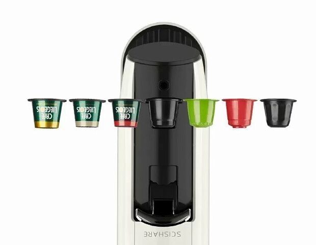 Кофемашина Scishare Capsule Coffee Machine S1103 (White/Белый) - 9