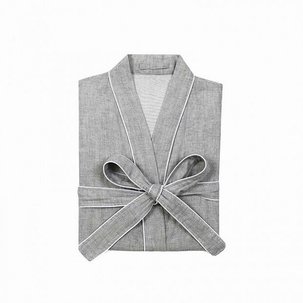 Домашний халат Amain About Juya Cotton Double-Layer Yarn Home Robe (Grey/Серый) - 1
