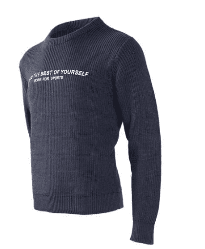 Свитер Friend Only Fashion Round Neck Print Sweater (Blue/Синий) - 2